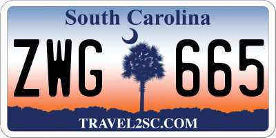 SC license plate ZWG665