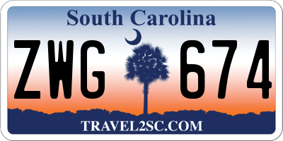 SC license plate ZWG674