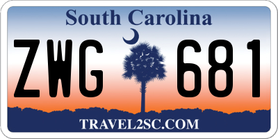 SC license plate ZWG681