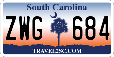 SC license plate ZWG684