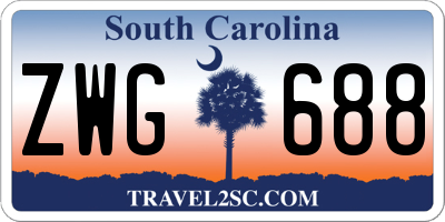 SC license plate ZWG688
