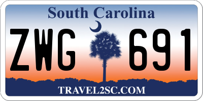 SC license plate ZWG691