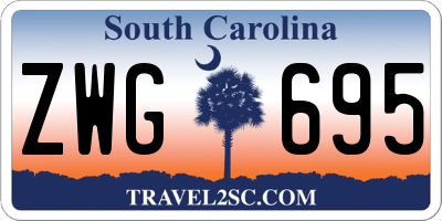 SC license plate ZWG695