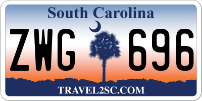 SC license plate ZWG696