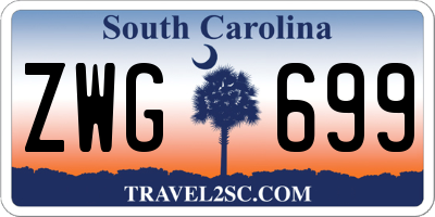 SC license plate ZWG699
