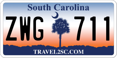 SC license plate ZWG711
