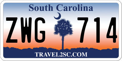 SC license plate ZWG714