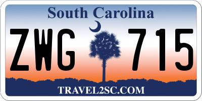 SC license plate ZWG715