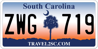 SC license plate ZWG719