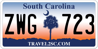 SC license plate ZWG723