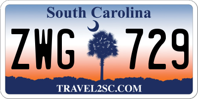 SC license plate ZWG729