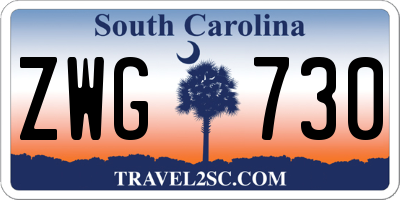 SC license plate ZWG730