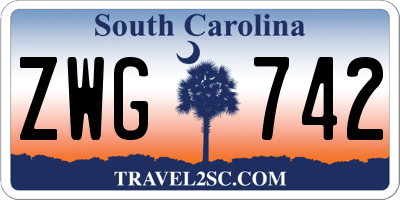 SC license plate ZWG742