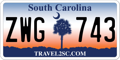 SC license plate ZWG743