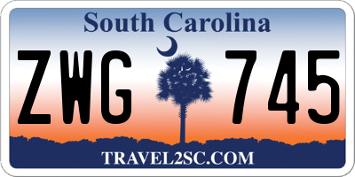 SC license plate ZWG745