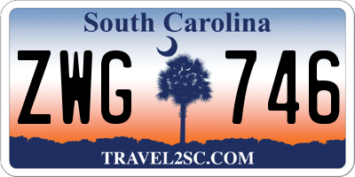 SC license plate ZWG746