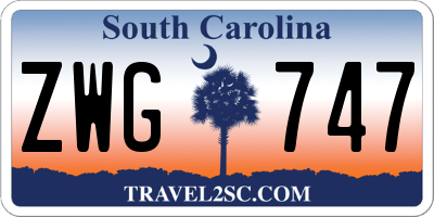 SC license plate ZWG747