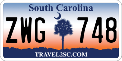 SC license plate ZWG748