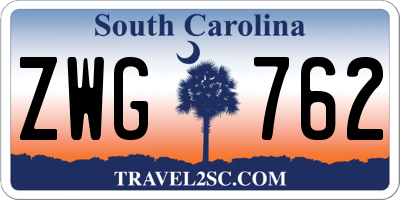SC license plate ZWG762
