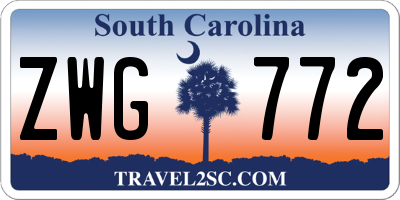 SC license plate ZWG772