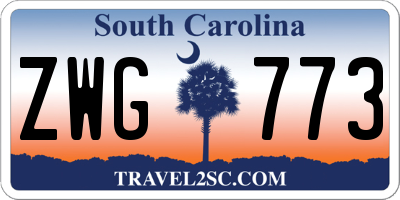 SC license plate ZWG773