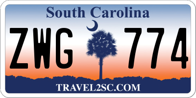 SC license plate ZWG774