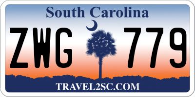 SC license plate ZWG779