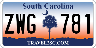 SC license plate ZWG781