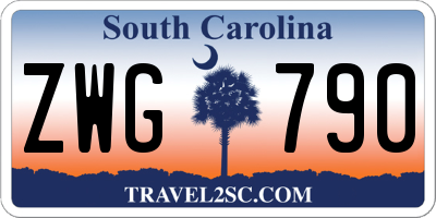 SC license plate ZWG790