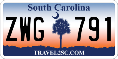 SC license plate ZWG791