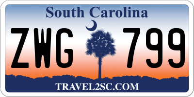 SC license plate ZWG799