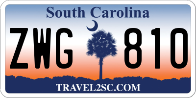 SC license plate ZWG810