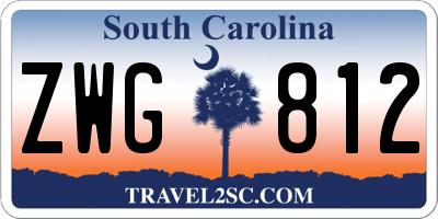 SC license plate ZWG812