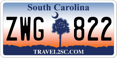 SC license plate ZWG822