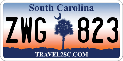 SC license plate ZWG823