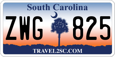 SC license plate ZWG825