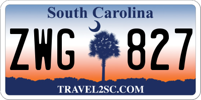 SC license plate ZWG827
