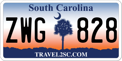 SC license plate ZWG828
