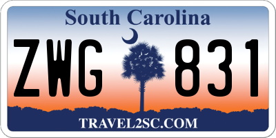 SC license plate ZWG831