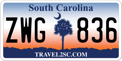 SC license plate ZWG836