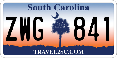 SC license plate ZWG841