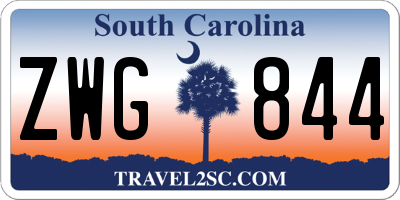 SC license plate ZWG844