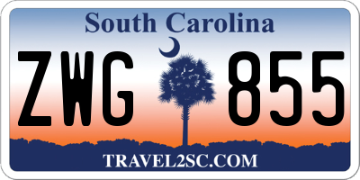 SC license plate ZWG855