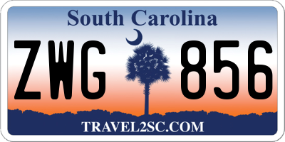 SC license plate ZWG856