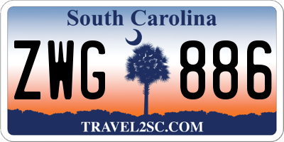 SC license plate ZWG886