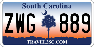 SC license plate ZWG889