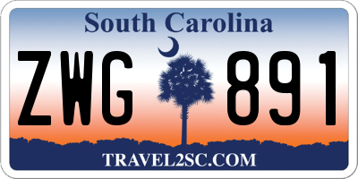 SC license plate ZWG891
