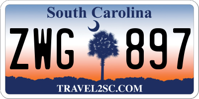 SC license plate ZWG897