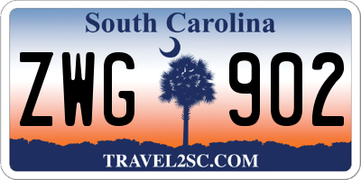 SC license plate ZWG902