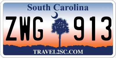 SC license plate ZWG913